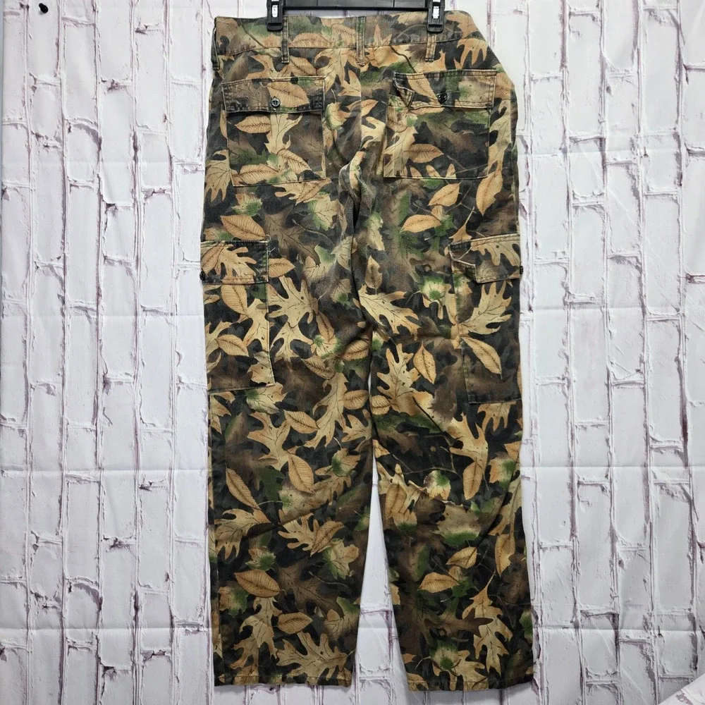 Vintage Kelly Kamo Tru-Leaf Camo Shirt Pants Set Hunting Utility Gear Mens XL